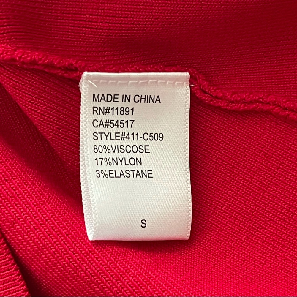 Bailey 44 One-Shoulder Red Ribbed Long-Sleeve Top - Picture 9 of 9